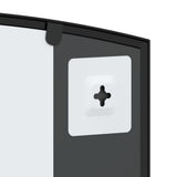 Wall Mirror Black 100x60 cm Arch Iron - Rear View