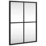 Wall Mirror Black 30x40 cm Rectangle Iron - Front View