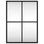 Wall Mirror Black 30x40 cm Rectangle Iron