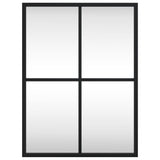 Wall Mirror Black 30x40 cm Rectangle Iron - Side View