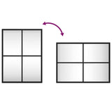 Wall Mirror Black 30x40 cm Rectangle Iron - Close-Up Angle