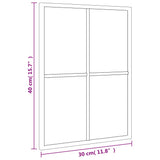 Wall Mirror Black 30x40 cm Rectangle Iron - Low Angle