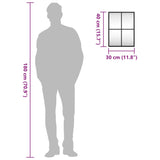 Wall Mirror Black 30x40 cm Rectangle Iron - Extra Image