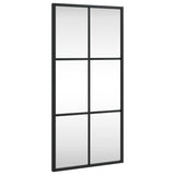 Wall Mirror Black 30x60 cm Rectangle Iron - Front View