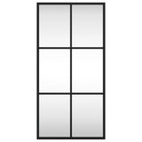 Wall Mirror Black 30x60 cm Rectangle Iron