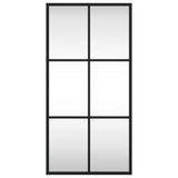 Wall Mirror Black 30x60 cm Rectangle Iron - Side View