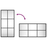 Wall Mirror Black 30x60 cm Rectangle Iron - Close-Up Angle