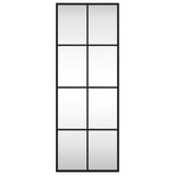 Wall Mirror Black 30x80 cm Rectangle Iron - Side View