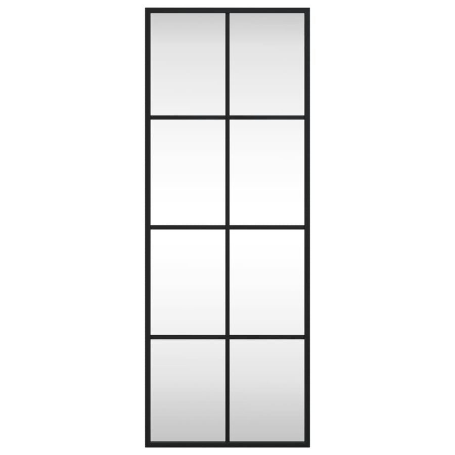 Wall Mirror Black 30x80 cm Rectangle Iron