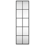 Wall Mirror Black 30x100 cm Rectangle Iron