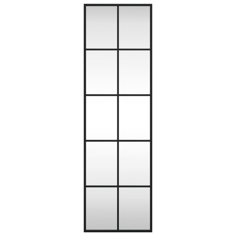 Wall Mirror Black 30x100 cm Rectangle Iron
