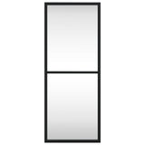 Wall Mirror Black 20x50 cm Rectangle Iron - Side View