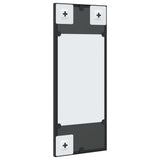 Wall Mirror Black 20x50 cm Rectangle Iron - 45-Degree Angle