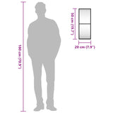 Wall Mirror Black 20x50 cm Rectangle Iron - Extra Image