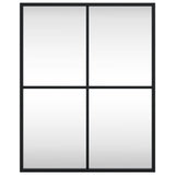 Wall Mirror Black 40x50 cm Rectangle Iron