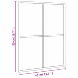 Wall Mirror Black 40x50 cm Rectangle Iron