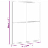 Wall Mirror Black 40x50 cm Rectangle Iron - Low Angle