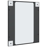 Wall Mirror Black 50x60 cm Rectangle Iron - 45-Degree Angle