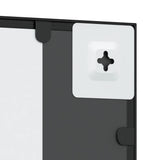 Wall Mirror Black 50x60 cm Rectangle Iron - Rear View