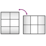 Wall Mirror Black 50x60 cm Rectangle Iron - Close-Up Angle