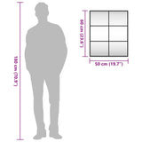 Wall Mirror Black 50x60 cm Rectangle Iron - Extra Image