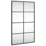 Wall Mirror Black 50x80 cm Rectangle Iron