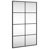 Wall Mirror Black 50x80 cm Rectangle Iron - Front View