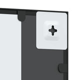 Wall Mirror Black 50x80 cm Rectangle Iron - Rear View