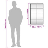 Wall Mirror Black 50x80 cm Rectangle Iron - Extra Image