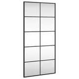 Wall Mirror Black 50x100 cm Rectangle Iron