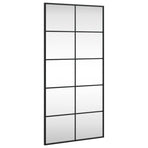 Wall Mirror Black 50x100 cm Rectangle Iron