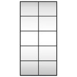 Wall Mirror Black 50x100 cm Rectangle Iron