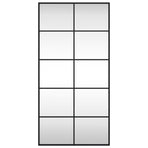 Wall Mirror Black 50x100 cm Rectangle Iron