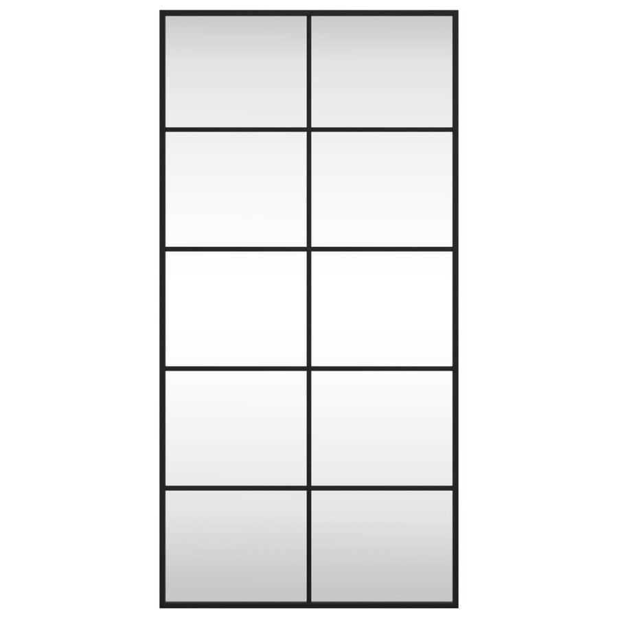 Wall Mirror Black 50x100 cm Rectangle Iron
