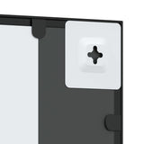 Wall Mirror Black 50x100 cm Rectangle Iron - Rear View