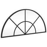 Wall Mirror Black 60x30 cm Arch Iron - Front View