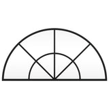 Wall Mirror Black 60x30 cm Arch Iron