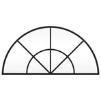 Wall Mirror Black 60x30 cm Arch Iron