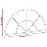 Wall Mirror Black 60x30 cm Arch Iron - Close-Up Angle