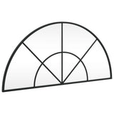 Wall Mirror Black 80x40 cm Arch Iron - Front View