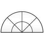 Wall Mirror Black 80x40 cm Arch Iron