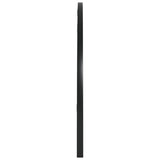 Wall Mirror Black 80x40 cm Arch Iron - Top-Down View