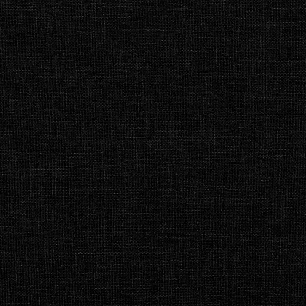 3-Seater Sofa Black Fabric 180 cm