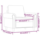 Sofa Chair Black 60 cm Faux Leather