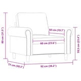 Sofa Chair Black 60 cm Faux Leather