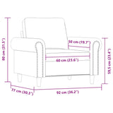 Sofa Chair Black 60 cm Faux Leather - Extra Image