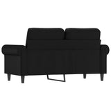 2-Seater Sofa Black 120 cm Faux Leather - 45-Degree Angle