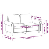 2-Seater Sofa Black 120 cm Faux Leather - Low Angle