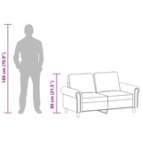 2-Seater Sofa Black 120 cm Faux Leather - Extra Image