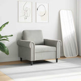 Sofa Chair Light Grey 60 cm Velvet